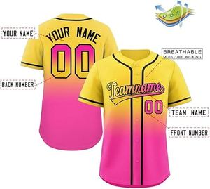 Maillot de baseball personnalisé en gros Tissu durable et respirant de qualité avec nom et numéro Vêtements de softball pour uniformes de meilleure performance - Product Image 3