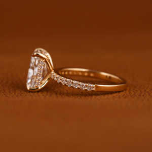 Luxueux 14KT or massif Halo sertissage bague diamant bague de fiançailles Style classique cadeau laboratoire créé cadeau d'anniversaire pour elle - Product Image 2