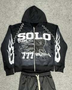 Chándal Personalizado al por Mayor con Estampado Completo en la Parte Delantera y Trasera, Corte Holgado, 100% Algodón Felpa, Invierno - Product Image 3