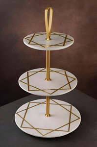Soporte de repostería de 3 niveles de mármol decorativo personalizado al por mayor hecho a mano por fabricantes indios - Product Image 6