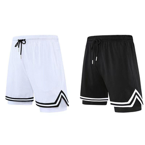 2025 Offre Spéciale Short de basket-ball double couche de haute qualité pour hommes Short en maille de sport d'athlète avec logo personnalisé teint uni - Product Image 6