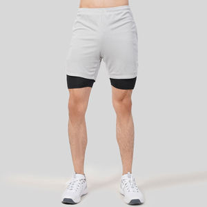 Short de sport personnalisé unisexe pour sports d'hiver en maille pour la course à pied et le fitness ensemble en coton uni de grande taille pour les collations de sports d'été - Product Image 3