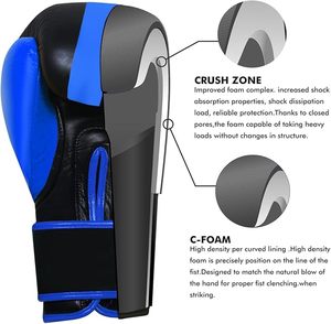 Gants de boxe personnalisables en cuir de vachette et PVC pour la compétition et l'entraînement, imperméables, pour enfants et adultes, 8oz, 12oz, 16oz - Product Image 6