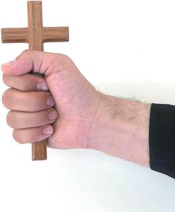 <b>Wooden</b> church cross cutout with smooth edges and natural grain, ideal for crafts and fine lovely decor accents. - Product Image 3