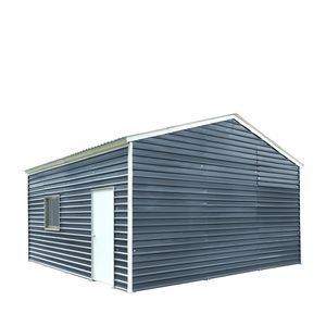 Abri de jardin préfabriqué en métal avec fenêtre et panneaux en acier ondulé pour le stockage extérieur - Product Image 3