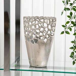 Aluminium Decorative <b>Artificial</b> <b>Plants</b> Flower Vase Nickel Polish Metal Vases For Floor And Table Decor French Style - Product Image 3