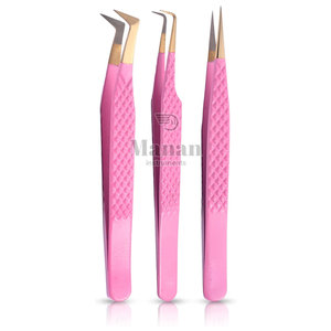 Pince à épiler incurvée en acier inoxydable pour extensions de cils, haute qualité, durable, antirouille, pointe lisse, design ergonomique - Product Image 2