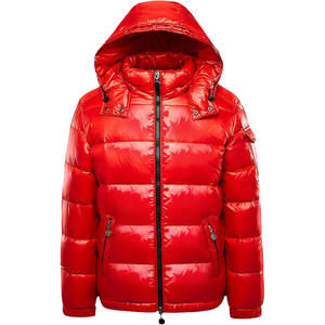Men Custom Logo Winter Puffer Bubble Jacket <b>Detachable</b> Hood Thick Warm Nylon Outdoor Utility Jacket - Product Image 1
