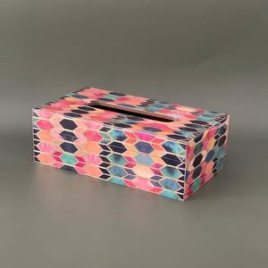 Boîte à mouchoirs imprimée en bois classique support élégant et abordable pour restaurant et hôtel boîte à mouchoirs imprimée en bois fabriquée à la main - Product Image 3