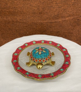 Best Metal <b>Tortoise</b> With Glass Plate Feng Shui Turtle Collectible Figurine for Wealth Prosperity <b>Home</b> Office Decorative Ornament - Product Image 3