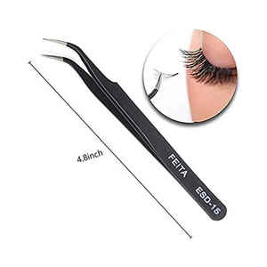 Pince à cils incurvée avec logo personnalisé Pince à cils pour extension de cils - Product Image 3