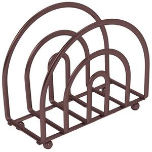 Unique design metal napkin holder with stylish contemporary appeal for high end dining <b>establishments</b> and home decor - Product Image 3