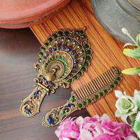 Bel ensemble peigne et miroir pour la maison et le salon pour les extensions de cils