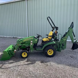 Meilleur prix du marché Mini tracteur John Deera avec chargeuse-pelleteuse et rétrocaveuse Tracteur utilitaire compact 4WD Qualité de machines durables - Product Image 1