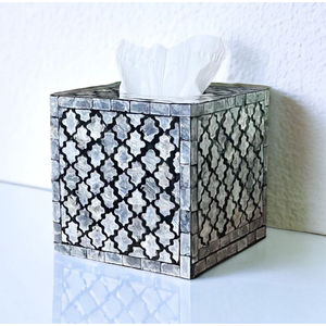 Caja de pañuelos con incrustaciones de nácar de primera calidad, servilletero, venta al por mayor, encimera de baño, decoración para el hogar y la Oficina, caja de pañuelos a la venta - Product Image 4