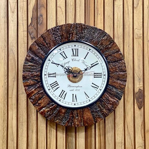 Nuevo Reloj de pared cuadrado silencioso sin tictac, madera de 12 pulgadas, madera Natural, nogal, marrón, decoración del hogar para sala de estar de RF Crafts - Product Image 4