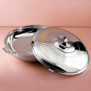 Juego de Ollas Calientes de Acero Inoxidable con Grabado Láser Decorativo, Estilo Real de Lujo, Aislado para Mantener la Comida Caliente, Tapa para Cazuela, Cocina, Restaurante - Product Image 3
