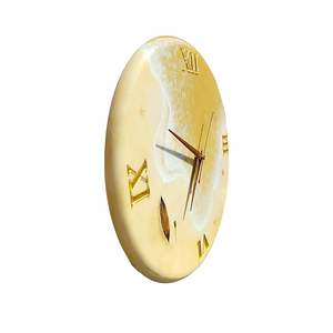Horloge de maison de luxe, faite à la main en résine, thème océan, moderne, étanche, surdimensionnée, veilleuse, décoration de mariage, décoration de salle à manger - Product Image 2