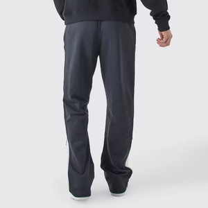 <b>Wholesale</b> Light-Weight 100% Cotton <b>Flared</b> <b>Sweatpants</b> Stretchable Mid-Waist Casual Style - Product Image 3