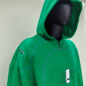 เสื้อฮู้ดดี้ทรงโอเวอร์ไซส์แบบครอป ผ้าเฟรนช์เทอร์รี่ แขนแร็กแลน ไม่มีแขน สไตล์วินเทจ ล้างสีแบบแอซิดวอช รับผลิตตามแบบ OEM พร้อมสกรีนโลโก้ตามสั่ง - Product Image 2