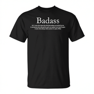 T-shirt promozionale con la definizione di Badass - Product Image 2