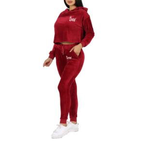 Nuevo Top Corto de Algodón de Alta Calidad 2026, Material de Felpa, Sudadera con Capucha para Mujer a Precio Económico, Conjunto de 2 Piezas para Chicas - Product Image 1