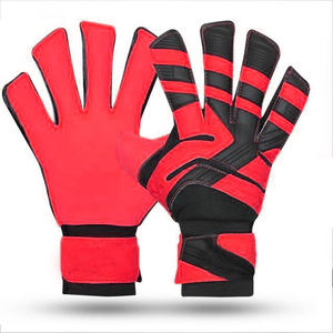 Guantes de Portero COSH Naranja y Negro de Corte Plano, Alta Adherencia, Cierre de Velcro, Diseño de Espalda Rayada para Deportes Unisex - Product Image 4