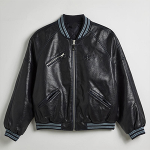 Veste bomber en cuir véritable embossé de haute qualité Custom2026, imperméable, pour hommes et femmes - Product Image 6
