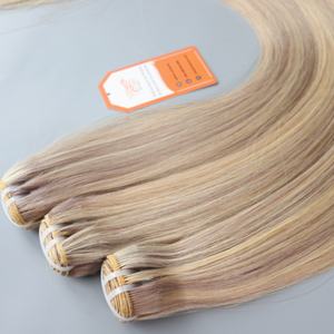 Vente en gros d'extensions de trame de cheveux humains Remy vietnamiens vierges 100% haute lumière à double tirage pur nouveau modèle avec des couleurs variées - Product Image 5