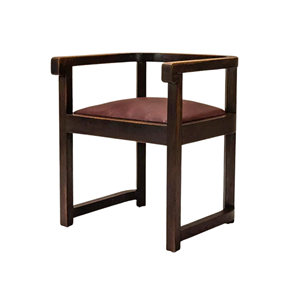 Silla de Comedor de Madera Maciza con Reposabrazos y Asiento Acolchado de Cuero para Cafetería, Restaurante, Hotel, Uso Comercial - Product Image 2