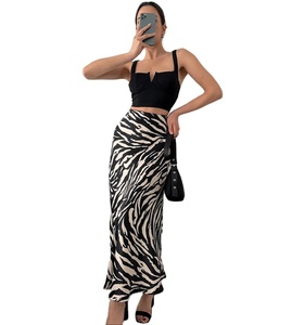 2025 Women's Casual Ball Gown Design New Fashion Breathable 100% Cotton High Waist Slim Long <b>Skirt</b> Natural Waistline - Product Image 3