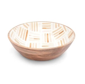 Wooden <b>Bowl</b> <b>Enamel</b> Print Mango Wood Multipurpose Wooden <b>Bowl</b> for Snack Salad <b>Bowl</b> High Quality. - Product Image 5