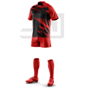 Ensemble short et maillot de rugby personnalisé haut de gamme, écologique, antibactérien, léger, respirant, anti-humidité, vêtements de sport pour clubs - Product Image 3