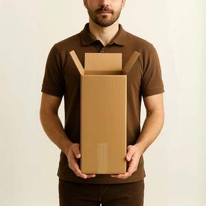 Boîtes rigides 30x30x55 cm en carton double ondulé résistant pour l'emballage d'expédition et le stockage, 2 mm d'épaisseur - Product Image 3