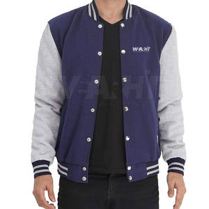 OEM Vestes Letterman à manches longues grande taille pour hommes Vêtements d'extérieur vierges unis à imprimé personnalisé - Product Image 1