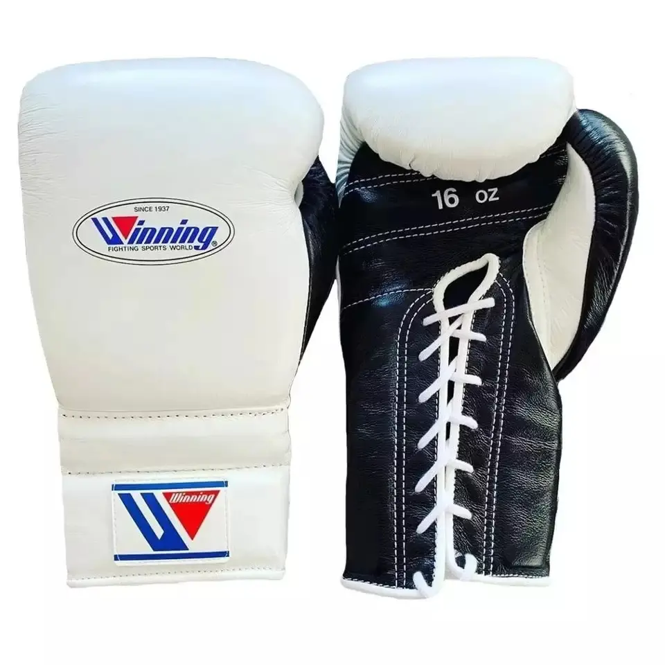 Luvas de couro para boxe, luvas de couro com logotipo personalizado para treino em couro bovino para boxe
