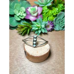 <b>Opal</b> & Sterling Silver Cuff <b>Bracelet</b> Handmade Navajo Fashion Accessory - Product Image 5