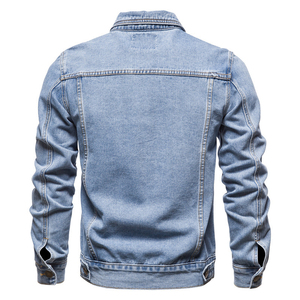 <b>Custom</b> Logo Men's Bomber <b>Denim</b> <b>Jacket</b> with Front Logo Fashionable Winter <b>Jacket</b> - Product Image 2