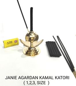 Premium Quality Brass <b>Incense</b> <b>Stick</b> <b>Holder</b> with Collecting Base Hindu Religious Pooja Agardan Items for Home and Temple Decor - Product Image 5
