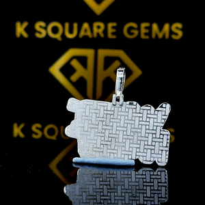 Pendentif Lettre Personnalisé en Moissanite Qualité VVS, Style Hip Hop pour Enfants et Hommes, Bijoux en Argent Sterling - Product Image 3