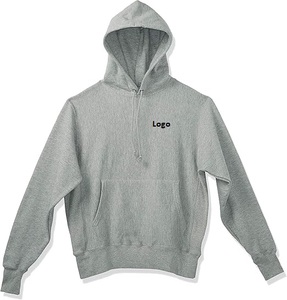 เสื้อฮู้ดผ้าฝ้ายแบบสวมหัวทรงหลวมสำหรับผู้ชายเสื้อมีฮู้ดแบบ100% ไหล่ตกผ้าคอตตอนปรับแต่งโลโก้ได้ตามต้องการ - Product Image 1