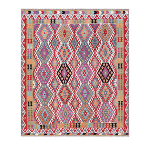 Alfombra Kilim de Maimana, Afganistán, 296 x 256 cm, Alfombras y Juegos de Alfombras - Product Image 1