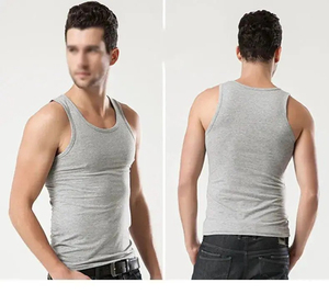 High Quality Sleeveless t shirt <b>vest</b> 100% Cotton Custom Blank logo Relaxed Sporty Sleeveless Hip Hop tank Top Men - Product Image 2