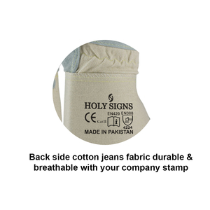 Guantes de Seguridad de Cuero Holy Signs, Doble Palma, Resistentes a la Abrasión, Antideslizantes, Hechos en Pakistán - Product Image 3