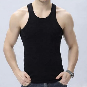 Débardeur de gym décontracté pour hommes 100% coton respirant tricoté technique lavée du Pakistan pour la musculation - Product Image 3