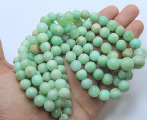 ลูกปัดกลมสีธรรมชาติ9X11MM พลอยสีเขียวขนาด15นิ้วโดยประมาณสำหรับการทำเครื่องประดับ - Product Image 3