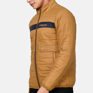 Veste bouffante à la mode pour hommes, veste bouffante à fermeture éclair complète, logo personnalisé, veste décontractée pour hommes, prix de gros fabriqué à l'usine - Product Image 3