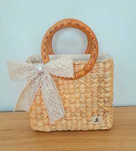Natural Water Hyacinth Eco-Friendly <b>Storage</b> <b>Basket</b> with Handle for Clothing and Multi-Purpose Use - Product Image 5