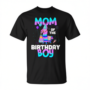 T-shirt d'anniversaire « Maman Llama » mignon pour garçons, tenue de fête assortie, promotionnel - Product Image 2