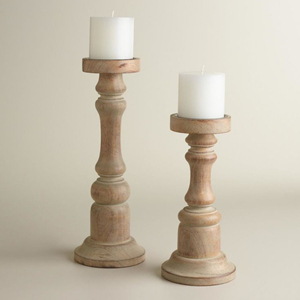 Ensemble de bougeoirs au design unique en bois naturel Taille personnalisée Bougeoir rond votif Article de décoration pour la maison - Product Image 3